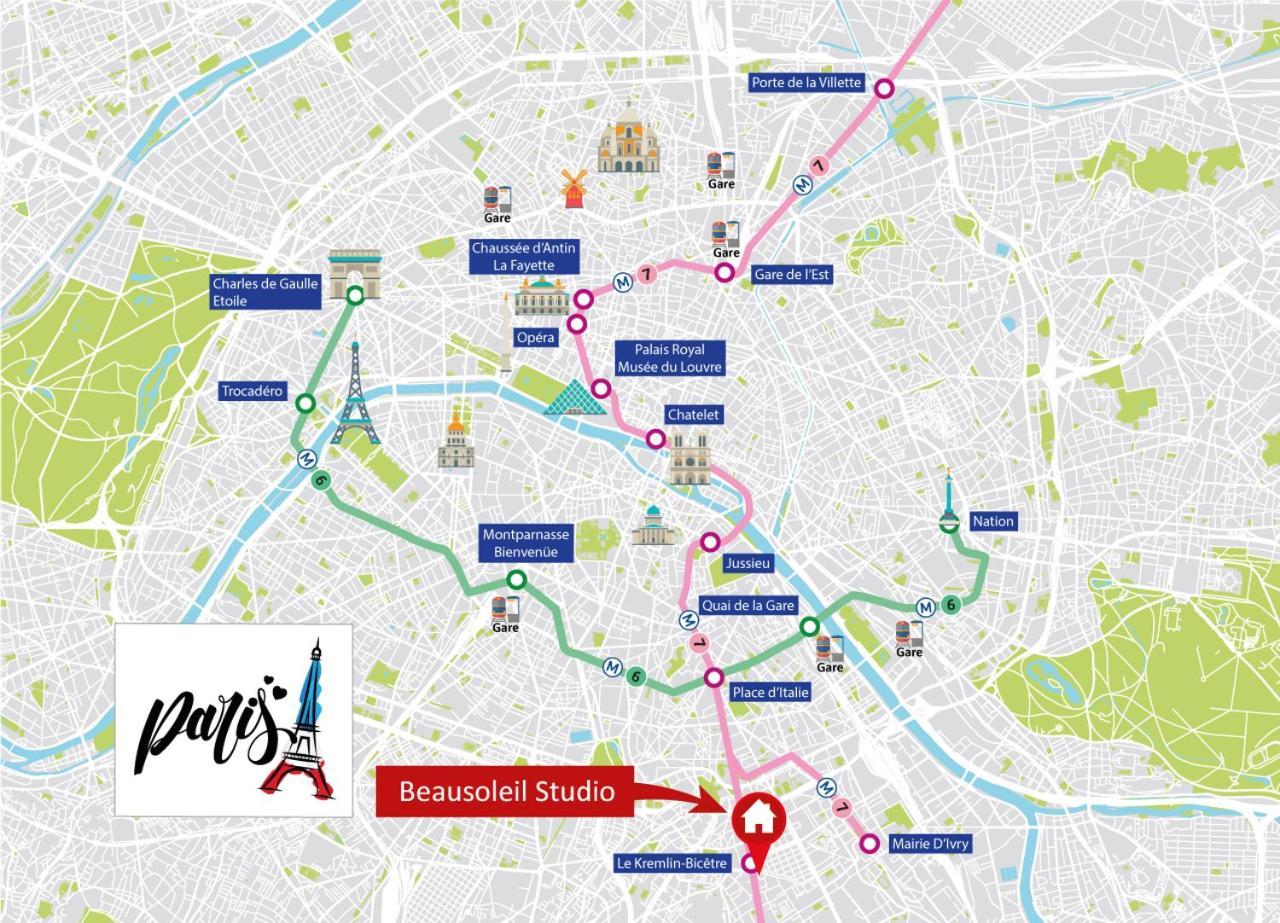 Beausoleil Studio Metro Paris Sud Le Kremlin-Bicêtre Extérieur photo